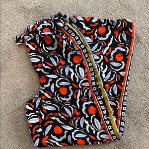 Anthropologie Black and White Floral Pants